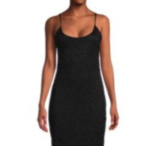 Donna Karan New York Lace Cami Dress Black Size L NWT